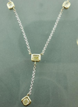 0.58ctw Light Yellow VS1 Radiant Cut Diamond Necklace R5834