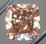 Loose Brown Diamond: 4.08ct Fancy Orange Brown SI1 Cushion Modified Brilliant Diamond GIA R6245