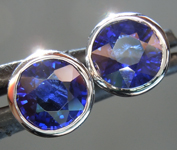 SOLD...Sapphire Earrings: 2.20cts Blue Round Brilliant Sapphire Earrings R6615