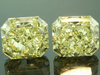 SOLD.......Yellow Diamond Earrings: 1.39ctw Fancy Yellow Radiant Cut Diamond Earrings GIA R6756