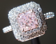Pink Diamond Ring- GIA .72ct 3-stone Radiant Cut Pinkish -Purple Diamond Ring R1342