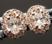 SOLD....0.52cts F-G SI2 Oval Diamond Earrings R7107