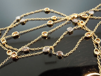 SOLD......Diamond Necklace: 12.76ct Natural Brown Mixed Shape Diamond Necklace R7109