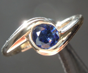 0.52ct Blue Round Brilliant Sapphire Ring R7453