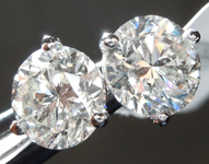 Colorless Diamond Earrings: 1.83ctw G-H SI2 Round Brilliant Diamond Stud Earrings R7554