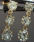 SOLD.......1.63ctw Fancy Grayish Greenish Yellow Round Brilliant Diamond Earrings R7777