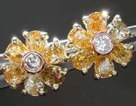 SOLD....1.00ctw Fancy Colored Diamond Earrings R7992