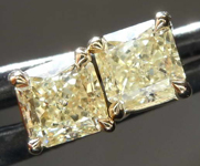 SOLD....1.25ctw Y-Z Radiant Cut Diamond Earrings R8112