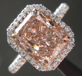 2.20ct Pink VVS2 Radiant Cut Diamond Ring R8022