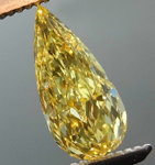 SOLD.....1.00ct Intense Yellow SI2 Pear Shape Diamond R8290