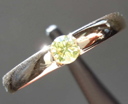 0.18ct Greenish Yellow VS2 Round Brilliant Diamond Ring R7919