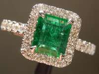 SOLD....0.80ct Emerald Cut Emerald Ring R8707
