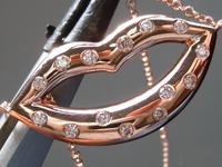 0.24ctw Pink VS Round Diamond Necklace R8941