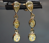 SOLD...0.81ctw Fancy Yellow Diamond Earrings R8825