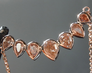 0.85ctw Pink Pear Shape Diamond Necklace R8891