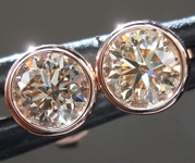 SOLD...0.62ctw Brown Round Brilliant Diamond Earrings R9196