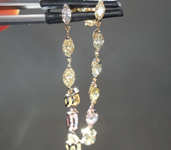 SOLD.....2.28ctw Yellow and Pink Diamond Earrings R8503