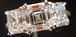 SOLD....Diamond Wedding Band: 2.38ctw Asscher Band R555