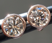 SOLD...1.09ctw Brown VS Round Brilliant Diamond Earrings R9380