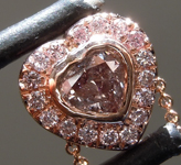 0.28ct Purple I1 Heart Shape Diamond Pendant R9289