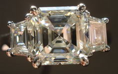 SOLD.....Ring: GIA 2.03ct K/VS2 Asscher Diamond Ring with trapezoids R1474