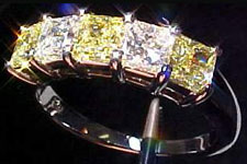 Diamond Band- 1.5ctw White & Yellow Diamond Band