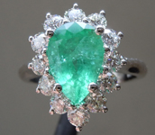 2.04ct Pear Shape Emerald Ring R9691