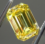 SOLD...1.39ct Yellow VVS2 Emerald Cut Lab Grown Diamond R9832