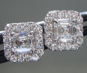0.84cts F VS2 Asscher Cut Lab Grown Diamond Earrings R9865