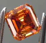 1.01ct Orange Brown SI2 Asscher Cut Diamond R9929