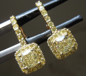 SOLD...1.57ctw Yellow Radiant Cut Diamond Earrings R9901