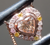 0.29ctw Fancy Color Heart Shape Diamond Pendant R9964