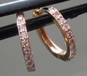 0.18ctw Pink Round Brilliant Diamond Earrings R10044