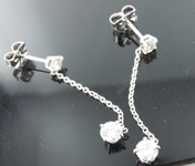 0.76ctw Round Brilliant Dangle Diamond Earrings R9190