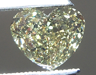 1.02ct Greenish Yellow SI1 Heart Shape Diamond R10085