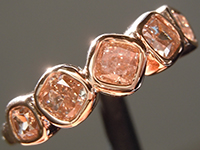 SOLD...1.32ctw Pink Cushion Cut Diamond Ring R10157