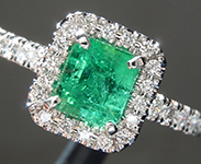 0.88ct Asscher Cut Emerald Ring R10190