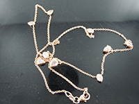 SOLD...0.95ctw Pinkish Brown Pear Shape Diamond Necklace R10171