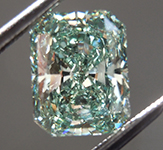 SOLD...2.02ct Green VS2 Radiant Cut Lab Grown Diamond R10257