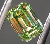 1.02ct Green VS2 Emerald Cut Lab Grown Diamonds R10274