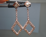0.70ctw Brown Diamond Dangle Earrings R10258