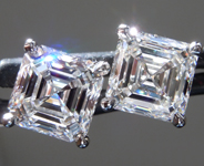 3.03ctw D Color Asscher Cut Lab Grown Diamond Earrings R10299