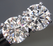 3.05ctw D-E VS2 Round Brilliant Lab Grown Diamond Earrings R10317