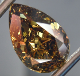 3.02ct Brown VS1 Pear Shape Diamond R10338