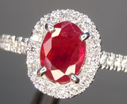 0.89ct Oval Shape Ruby Ring R10332