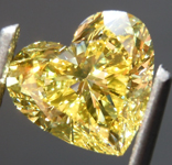 3.29ct Yellow VVS2 Heart Shape Lab Grown Diamond R10401