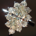 SOLD....Halo RIng: 1.56carat K/VVS1 Marquise Shape Diamond 18kt Ring R1649