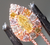 0.31ct Yellow Pear Shape Diamond Pendant R10323