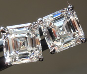 SOLD....4.28ctw E VS1 Asscher Cut Lab Grown Diamond Earrings R10549