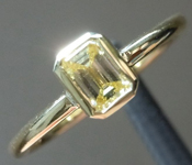 0.32ct Fancy Yellow VS2 Emerald Cut Diamond Ring R4898